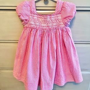 Stunning New Ralph Lauren Dress Pink/White 12M- Never Worn Only Washed Once